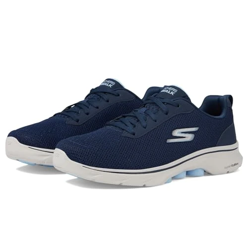 Offerta a tempo: Skechers Go Walk 7 Clear Path - PERCORSI 7 Percorso Libero, Navy Textile/Light Blue Trim, - 59% da 79.95 € a 32.72 €