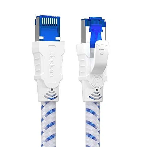 Cable Ethernet Cat 8, Cable de Red 1m 2m 3m 5metros 10metros 15metros 20metros 30metros, rj45 Cable Internet Cat8 40Gbps 2000MHz S/FTP con Conector RJ45 para PS5, Xobx, más rápido que Cat 6/Cat 7(1m)
