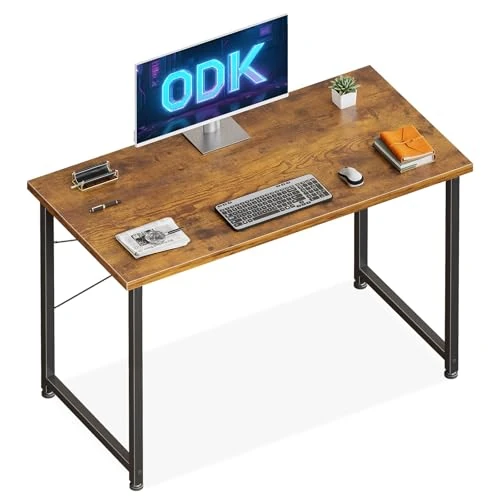 Offerta a tempo: ODK Scrivania Salvaspazio per Computer, 100 × 48 cm, Marrone - 36% da 69.99 € a 44.79 €