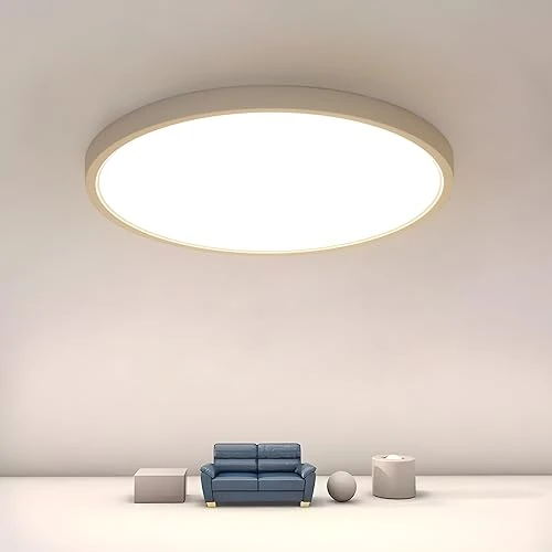 Osairous plafondlampen, Ø30cm 24W LED-plafondlamp, plafondlamp slaapkamer IP44, 4500K 2160 LM neutraal licht voor keuken, slaapkamer, gang, badkamer, woonkamer