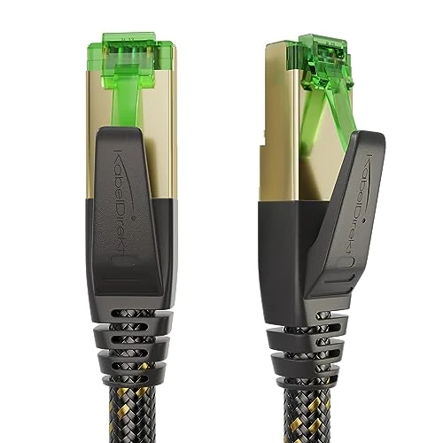 Offerta a tempo: KabelDirekt – Cavo Ethernet CAT7 con tripla schermatura ultra sicura e rivestimento in nylon flessibile – 0,5 m – Cavo di rete/LAN (10Gbps, massima velocità della fibra ottica, RJ45, per XBO/PS5) - 39% da 10.59 € a 6.50 €