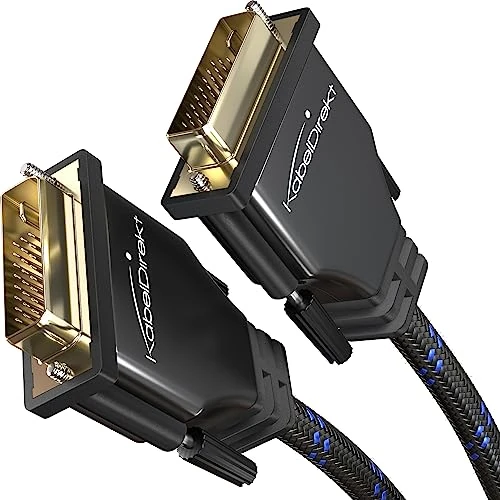 Limited offer: Dual Link DVI Cable, Nylon Braided, ferrite core and Break-Proof Full-Metal Plugs – 25ft (Digital DVI-D/24+1 Monitor Cable, up to 2560×1600 at 60Hz or Full HD/1080p) – CableDirect from 11.78 EUR to 11.78 EUR (save 0%)