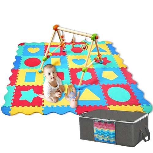 Offerta a tempo: Cantoblanc® Tappeto Puzzle Gioco Bambini Neonato Gomma EVA 140x140 36 Pezzi - 0.00% da 39.99 € a 39.99 €