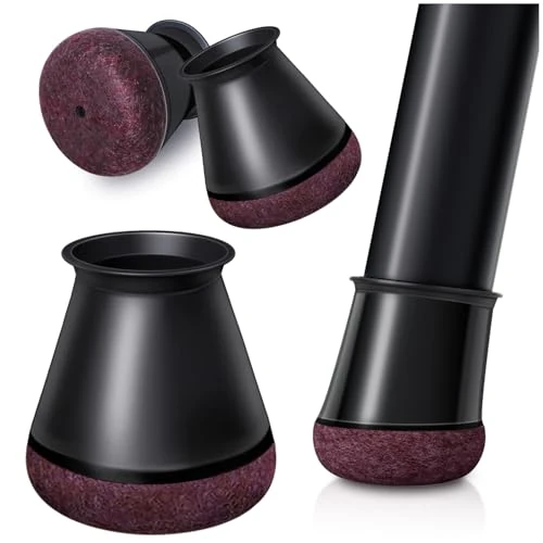 Limitiertes Angebot: OCONDA 24 Stück Stuhlbeinkappen,Schwarz Schutzkappen für Stuhlbeine Mit Filz,Filzgleiter, Silikon Schutzkappen für Stuhlbeine Schräge, Stühle für Verschleißfeste Stuhlbeinschoner, S Fit:14-20mm von 12.99 EUR auf 12.99 EUR (Spare 0%)