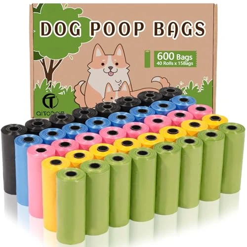 Offerta a tempo: AiTodos® 600 pezzi Sacchetti Cane Cacca, 31x22cm, 5 Colori, 40 Rotoli - 27% da 14.59 € a 10.60 €