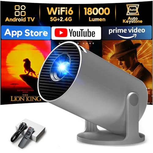 Oferta limitada: [Apps integradas & Auto Keystone]AKIYO O2 Proyector Portátil con WiFi6 y BT de 59.99 € a 59.99 € (ahorro 0.00%)