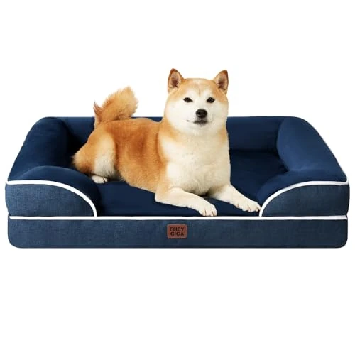 Offerta a tempo: EHEYCIGA Cuccia Cane Interno Taglia Media, 91x68x16cm, Blu Navy - 19% da 56.99 € a 46.30 €