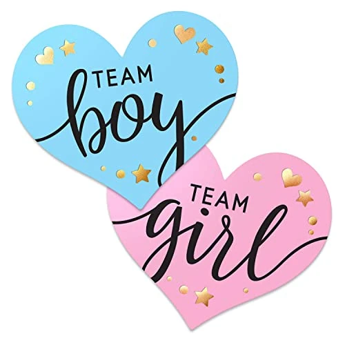 Zeitlich begrenztes Angebot: Gender Reveal Sticker,Team Boy or Girl,Team Boy und Team Girl Labels mit Goldfolie für Reveal Partys und Baby Showers（100er Set） von 5.99 € auf 5.99 € (0.00% Rabatt)