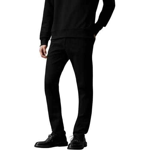 Offerta a tempo: Calvin Klein Uomo Jeans Slim Fit Vita Media, Nero (Denim Black), 36W/34L - 32% da 99.90 € a 67.95 €