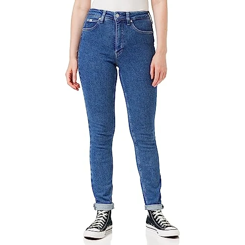 Oferta limitada: Calvin Klein Vaqueros Mujer High Rise Skinny Fit, Azul (Denim Medium), 31W/34L de 99.90 € a 50.95 € (ahorro 49%)