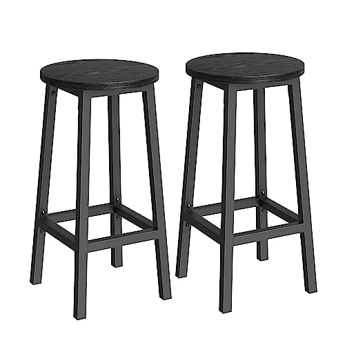 Zeitlich begrenztes Angebot: VASAGLE Barhocker, 2er Set, 65 cm hoch, mit Fußstütze von 42.99 € auf 42.99 € (0.00% Rabatt)