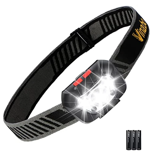 Tijdelijke aanbieding: Vinabo Hoofdlamp, zeer krachtig, 6 modi, 500 lm, 30 graden verstelbare led-zaklamp, voor lezen, fietsen, hardlopen, 3 AAA-batterijen meegeleverd van 8.12 € naar 8.12 € (0.00% korting)