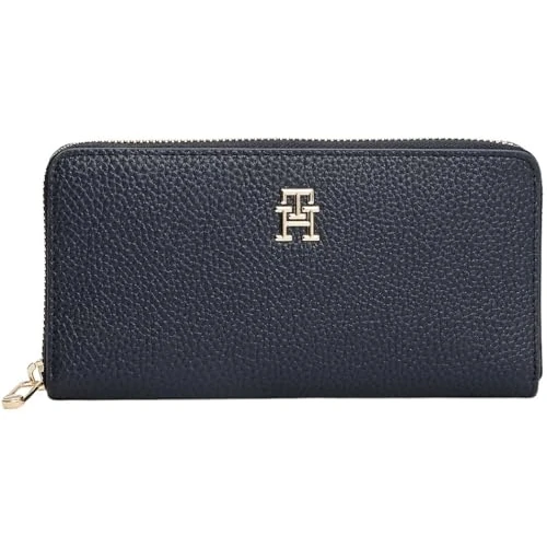 Offerta a tempo: Tommy Hilfiger Donna Portafoglio Emblem Large con Zip, Blu (Space Blue), Taglia Unica - 36% da 69.90 € a 44.95 €