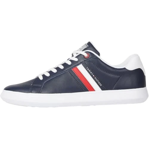 Tommy Hilfiger Sneaker con Suela Cupsole Hombre, Azul (Desert Sky), 41