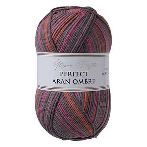 Offerta a tempo: Utopia Crafts Aran Ombre - Filato multicolore per maglieria e uncinetto, 300 g - 600 m (012) - 37% da 15.91 € a 10.00 €