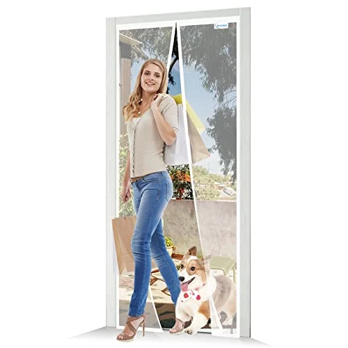 Offre limitée : Moustiquaire Porte Fenetre 90x160, JOY2SEE Rideau Moustiquaire Magnétique Blanc, Protéger Votre Famille de 21.97 € à 20.87 € (5% de remise)