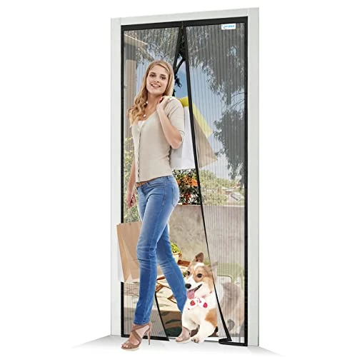 Zeitlich begrenztes Angebot: JOY2SEE Fliegengitter Balkontür Magnet 110x250cm, Aktualisierte Version Fliegengitter Tür, Schwarzer Magnetvorhang Insektenschutz, Ohne Bohren von 28.97 € auf 13.97 € (52% Rabatt)