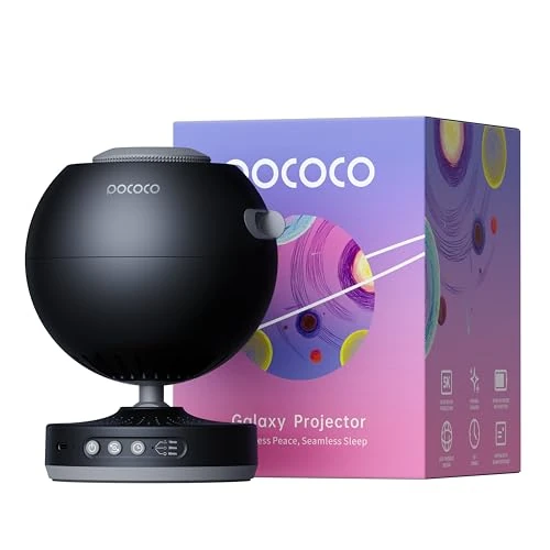 POCOCO Galaxy Projector, Star Projector Night Light, Home Planetarium for Children and Adults, in Bedrooms and Interiors for Decoration, Sleep Aid and Relaxation - with 2 Discs
