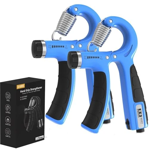 Offerta a tempo: U-VKK Hand Grip, Blu 5-60 kg Allenamento Avambraccio, Avambracci Attrezzi con funzione di conteggio, Hand Trainer Gripper Resistenza Regolabile per Allenamento Della Forza - 24% da 12.99 € a 9.90 €