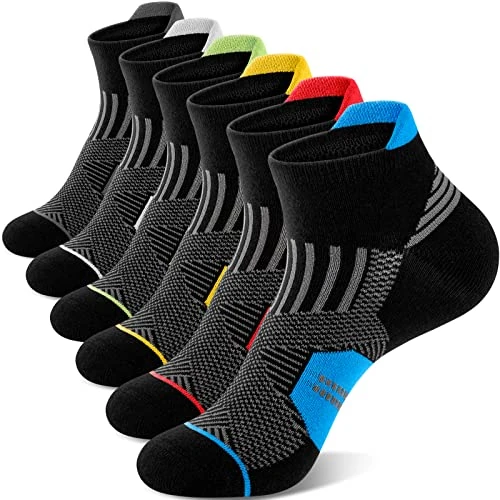 Offerta a tempo: Niofind Calzini Uomo Corti, 6 Paia Calze Corte Uomo Donna Cotone, Calzini Traspiranti Sportivi Alla Caviglia, Unisex, 43-46 - 43% da 24.99 € a 14.24 €