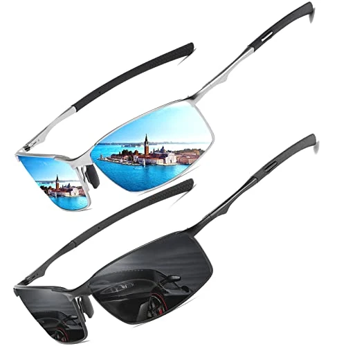 Oferta ograniczona: okulary przeciwsłoneczne męskie damskie polaryzacyjne ochrona UV400 ultralekkie Al-Mg metalowe okulary przeciwsłoneczne Cat 3 CE z 99.99 EUR na 99.99 EUR (znizka 0%)