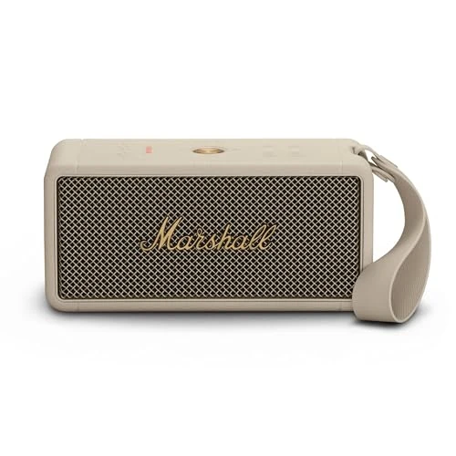 Offerta a tempo: Marshall Middleton Altoparlante Bluetooth wireless portatile - Oltre 20 ore di riproduzione portatile - Impermeabile IP67 - Crema - 47% da 299.00 € a 157.00 €
