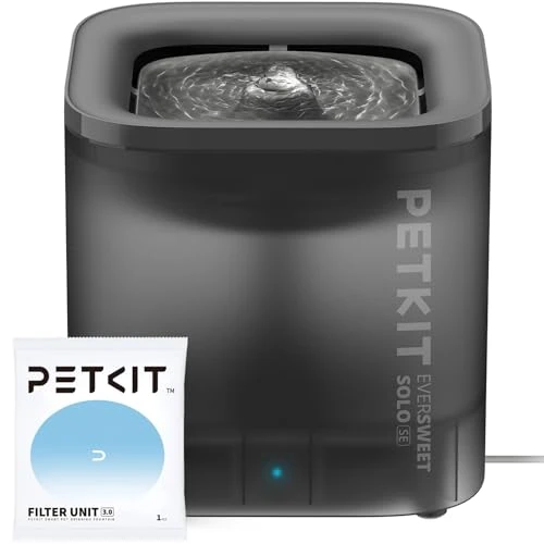 Zeitlich begrenztes Angebot: PETKIT CYBERTAIL Katzen Trinkbrunnen, Hundewasserspender,1,85L Katzen Hunde Wasserbrunnen,LED-Licht,25dB Extrem Leiser,Schnurgebundener Wasserspender, Schnurlose Wasserpumpe,Grau von 25.49 € auf 21.66 € (15% Rabatt)