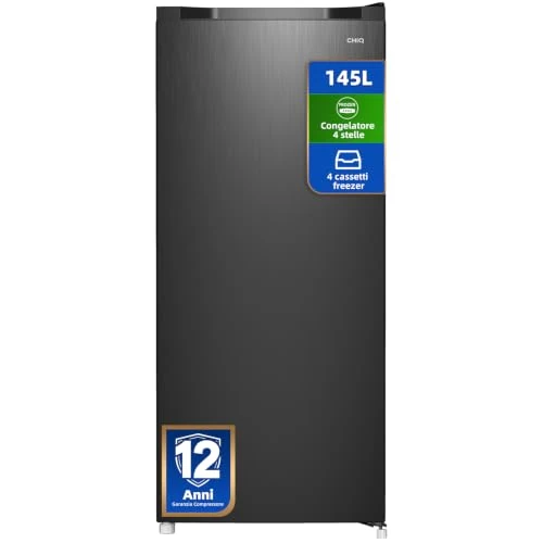 Offre limitée : CHiQ Congélateur Armoire 145L avec 4 Étoiles & Porte Réversible Noir | 1 Abattant, 4 Tiroirs, Pieds Réglables, 126 x 54 x 55 cm (HxLxP), Garantie 12 Ans Compresseur, FSD160D4E de 299.99 € à 299.99 € (0.00% de remise)
