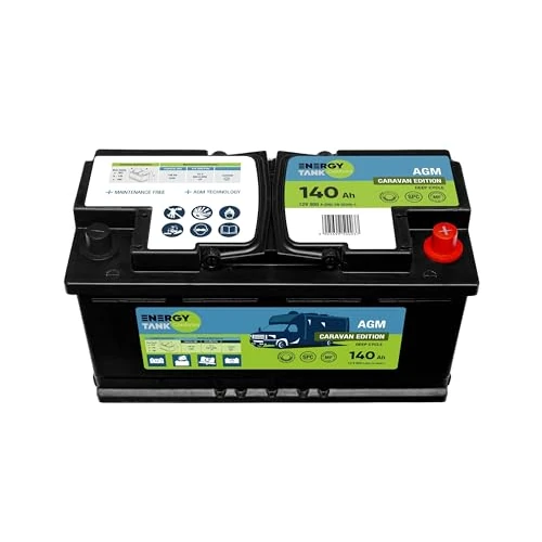 Offerta a tempo: EnergyTank Batteria AGM a Scarica Lenta 12 V 140Ah per Camper, Barca e Servizi - Anti-vibrazioni - Senza Manutenzione - 0.00% da 215.00 € a 215.00 €