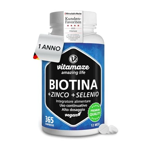 Offerta a tempo: Biotina Capelli, Pelle e Unghie Sani — 37% da 22,97 € a 14,44 €