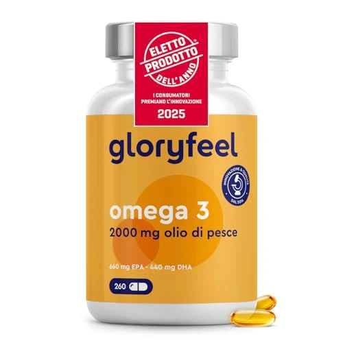 Omega 3 Capsules - High Strength - 2000mg Fish Oil, 660mg EPA & 440mg DHA - per Daily dose (in Triglyceride Form) - Essential Omega-3 Fatty Acids - Nutritional Supplements Made in Germany