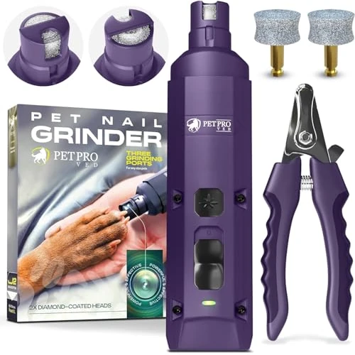 Offre limitée : PETPROVED Lime pour Chien Lime Ongle Griffes Chien Electrique Silencieux Lime Griffe Chien Electrique avec 2 Lumières LED Sécurité Coupe Griffe Chien Chat Lime a Ongles pour Chien Professionnel de 21.97 € à 21.97 € (0.00% de remise)
