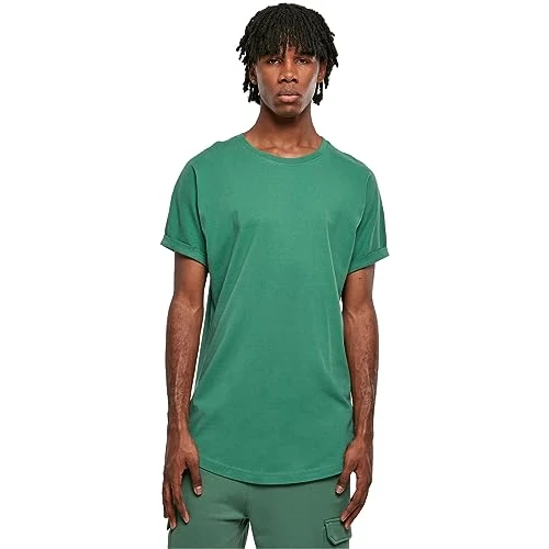 Oferta limitada: Urban Classics Long Shaped Turnup tee, Camiseta Hombre, Leaf, de 14.90 € a 9.99 € (ahorro 33%)