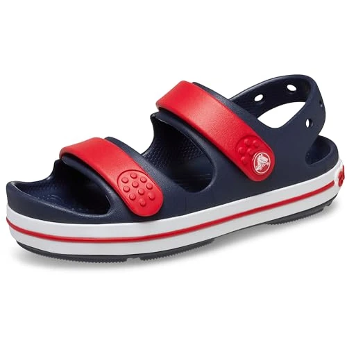 CROCS Crocband Cruiser Sandal T Uniseks - dzieci Sandał, Navy/Varsity Red, 19-20
