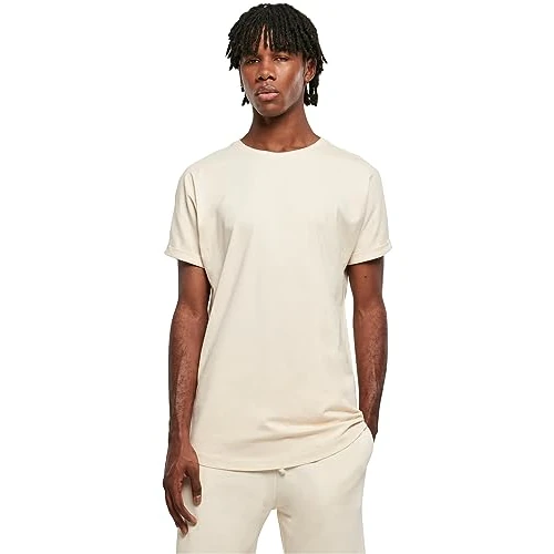 Offerta a tempo: Urban Classics Maglietta Uomo A Maniche Corte, T-shirt Uomo, Avorio (Whitesand), L - 33% da 14.90 € a 9.99 €