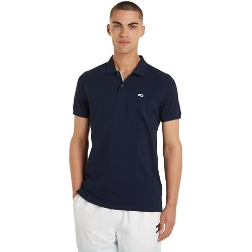 Offerta a tempo: Tommy Jeans Maglietta Polo Maniche Corte Uomo Slim Fit, Blu (Dark Night Navy), XS - 45% da 69.90 € a 38.66 €