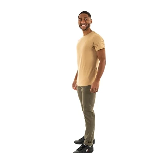 Tommy Jeans Herren T-Shirt Kurzarm Rundhalsausschnitt, Beige (Tawny Sand), XXXL