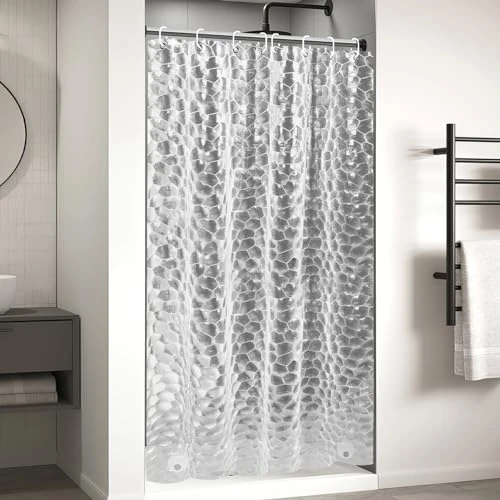 Begrenztes Angebot: OTraki Duschvorhang 120 x 200 cm 100% Eva Shower Curtains mit Gewicht Bleiblock unten,Wasserdicht Antibakteriell Vorhang mit 8 Duschvorhangringen für Dusche Kinder von 9.99 EUR auf 9.99 EUR (Rabatt 0%)