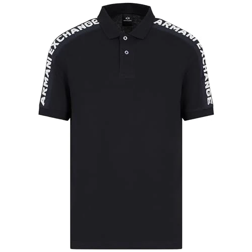 Oferta limitada: Armani Exchange Polo de Manga Corta para Hombre con Logotipo Jacquard, Azul Oscuro, XS de 30.33 € a 30.33 € (ahorro 0.00%)