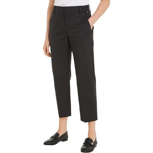 Oferta limitada: Tommy Hilfiger Pantalones Chino para Mujer Slim Fit, Negro (Black), 40 de 119.90 EUR a 83.00 EUR (ahorro 31%)