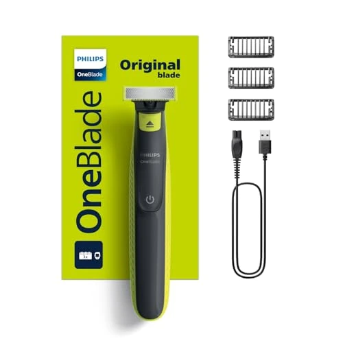 Offerta a tempo: Regolabarba - PHILIPS - Oneblade QP2724/10 - 3 accessori (1 / 3 / 5 mm) inclusi - senza fili ricaricabile - Verde / Nero - 15% da 32.99 € a 27.89 €