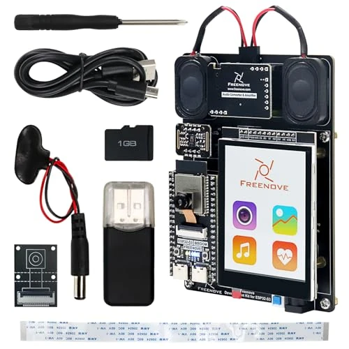Offerta a tempo: Freenove Development Kit for ESP32-S3 ESP32 S3 CAM (Included), Dual-core 32-bit 240 MHz Microcontroller, Onboard Camera Wireless, Touch Screen Stereo Speakers Heart Rate Sensor, Tutorial Code - 0.00% da 64.95 € a 64.95 €