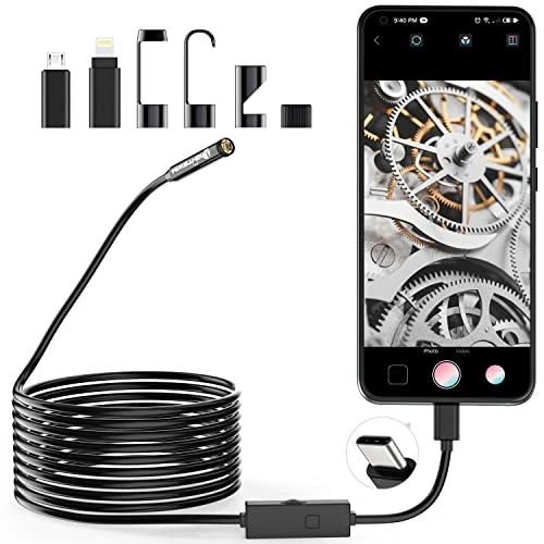 Oferta limitowana: Lightswim Endoskopowa kamera inspekcyjna węża 1920P, typ C, 8 diod LED, do smartfonów z systemem Android i iOS, iPhone, iPad, Samsung (16,5 stóp/5 m) z 94.99 zł na 94.99 zł (oszczędź 0.00%)