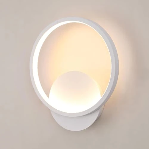 Offerta a tempo: Toolight Applique da Parete Interno Moderno, 12W 1350LM Lampada da Parete Rotonda, Lampade da Muro Alluminio Bianca Calda 3000K per Camera da Letto Bagno Corridoio Soggiorno Scale Ø20cm, Bianca - 10% da 25.99 € a 23.50 €