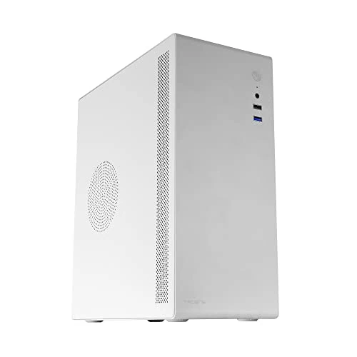 Tacens ORUMX, Caja Minitorre Slim, MicroATX Ultra Compacta, Estructura de Acero, Ventilador 80mm, Blanco