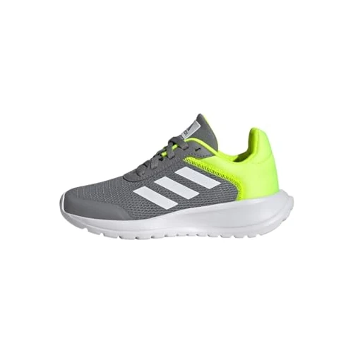 adidas Unisex Kids Tensaur Run Shoes, Grey Three/Cloud White/Lemon, 10 UK Child