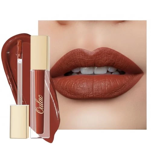 Offerta a tempo: Oulac Rossetto Liquido Matte, Rosso Mattone Rossetti Colore Intenso, Tinta Labbra Finish Matte, Lunga Tenuta, Ricco di vitamina E, Consistenza crema, Vegana&Senza crudeltà 4.5ml (M21) Wild Kiss - 0.00% da 8.99 € a 8.99 €
