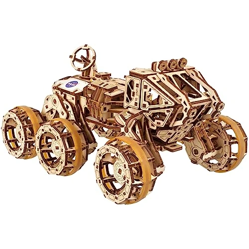 Oferta ograniczona: UGears Manned Mars Rover — Drewniany model samochodu — Drewniane modele 3D do zbudowania dla dorosłych — Zestaw drewnianych puzzli 3D — Terenowy model łazika marsjańskiego z napędem 6x6 z 184.14 EUR na 184.14 EUR (znizka 0%)