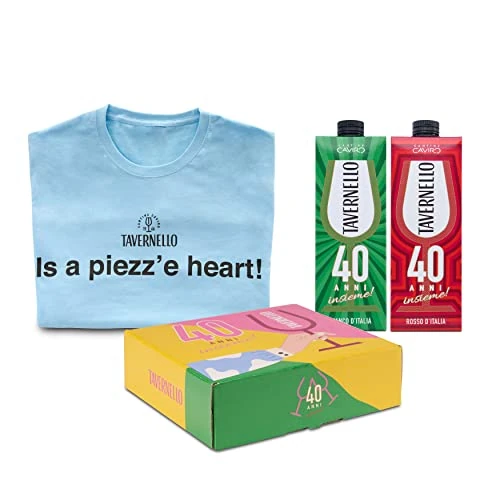Offerta a tempo: Tavernello - T-Shirt + 2L di Vino Bianco / Rosso 
?️Taglia scontata: M — 58% da 19,90 € a 8,38 €
