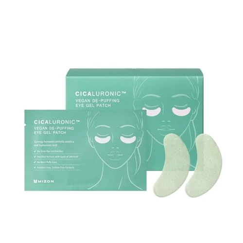 [MIZON] CICALURONIC VEGAN DE-PUFFING EYE GEL PATCHES (x42) Korean Skincare - Patchs yeux dégonflant - Hydratation Intense et Éclat - Soin yeux Anti-âge & anti cernes - 100% Vegan - Format voyage